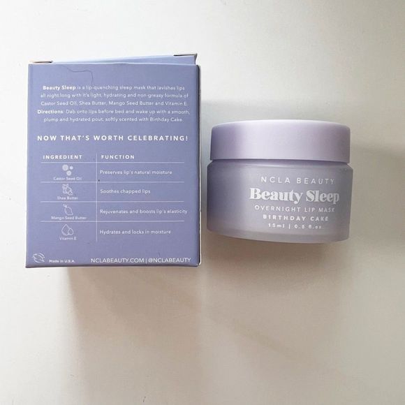 NCLA Beauty | Birthday Cake Overnight Lip Mask 15ml 0.5 fl oz - Picture 3 of 5